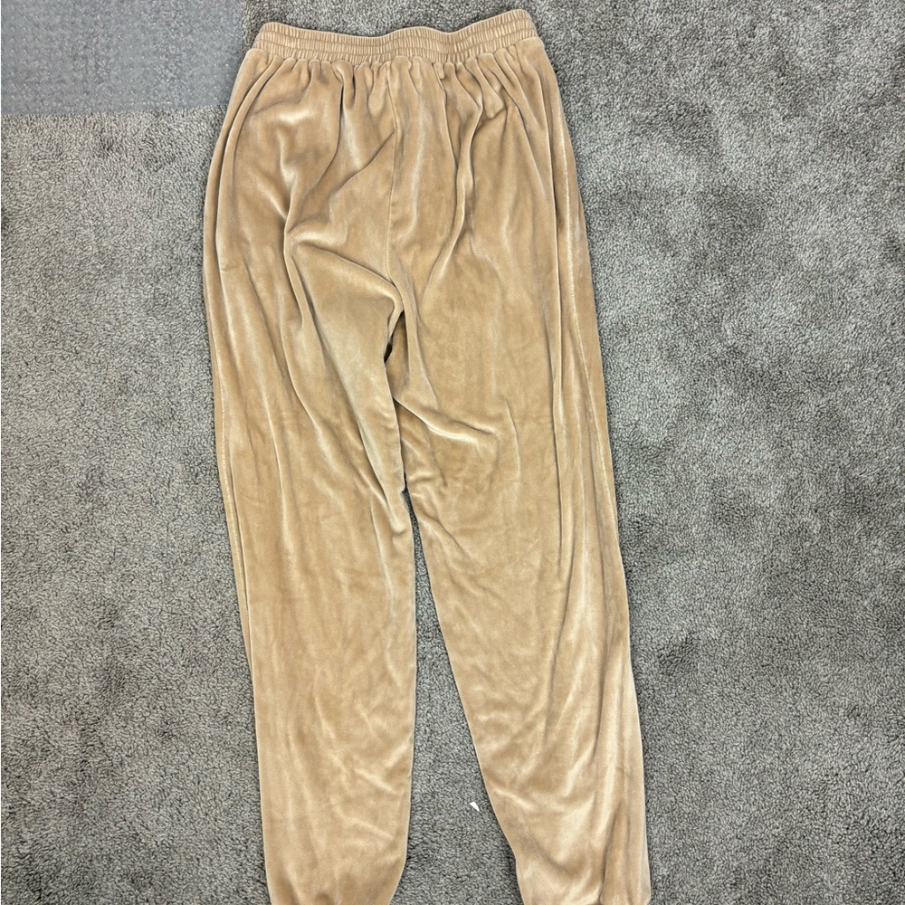 SKIMS Velour Jogger Women’s Sz s Sienna tan Zip Pockets‎ Drawstring Relaxed Fit - Picture 4 of 7